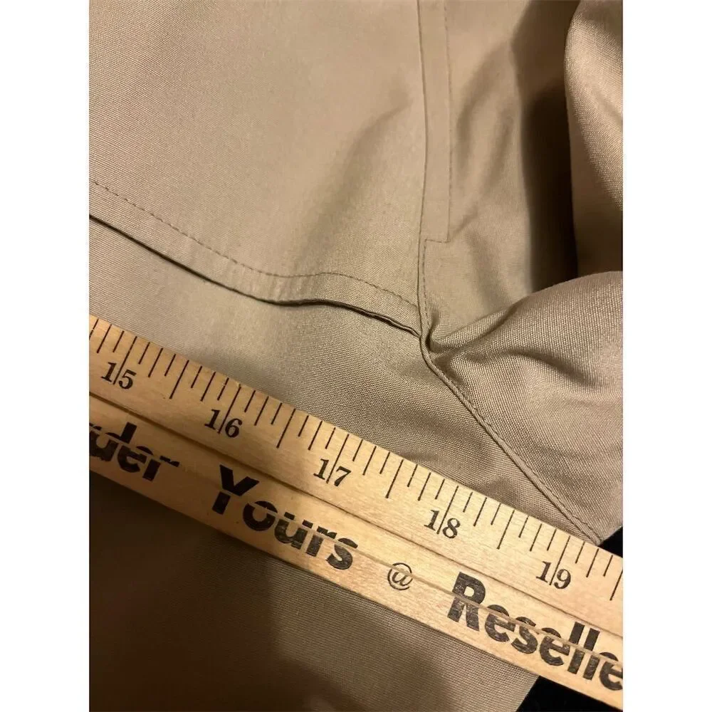 VTG Brooks Brothers women’s Beige Trench Coat Size M Double-Breasted Formal